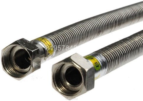 Сильфонная подводка для газа 1/2"х0,5 м в/в. накидная гайка Сильфонная подводка для газа 1/2"х0,5 м в/в. накидная гайка