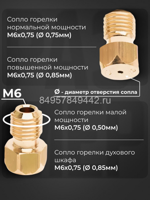 Комплект форсунок (жиклеров) для газовой плиты Электролюкс на баллонный газ